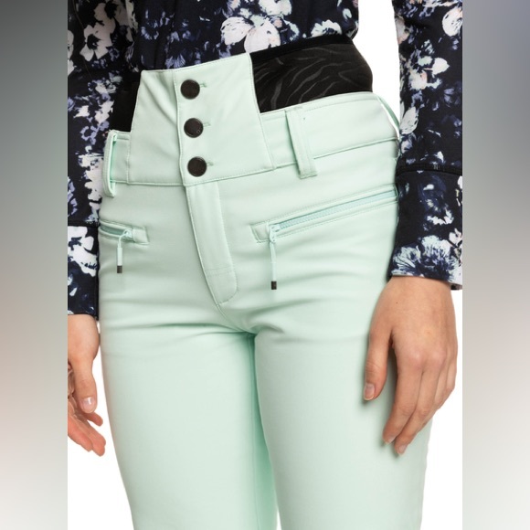 NEW $200 Roxy Rising High Shell Snow Pants in Fair Aqua Women’s Pants Size M - Picture 4 of 16